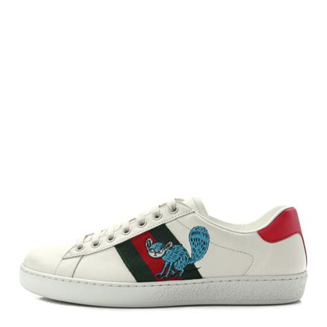 Gucci Calfskin Miro soft Women's Lace up Sneakers Mystic White